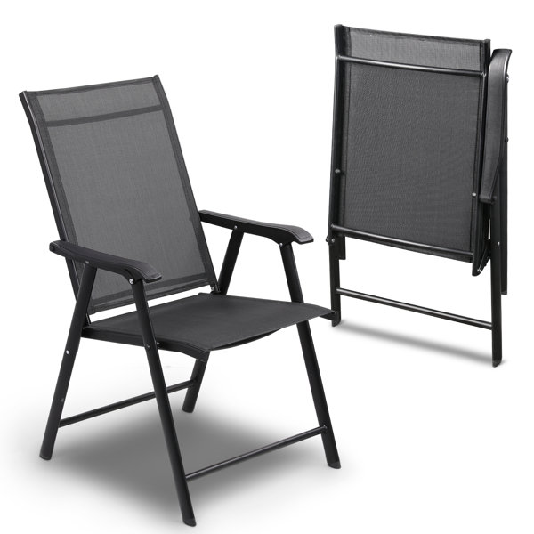 Bring Home Furniture Foldable Patio Dining Chairs with High Backrest